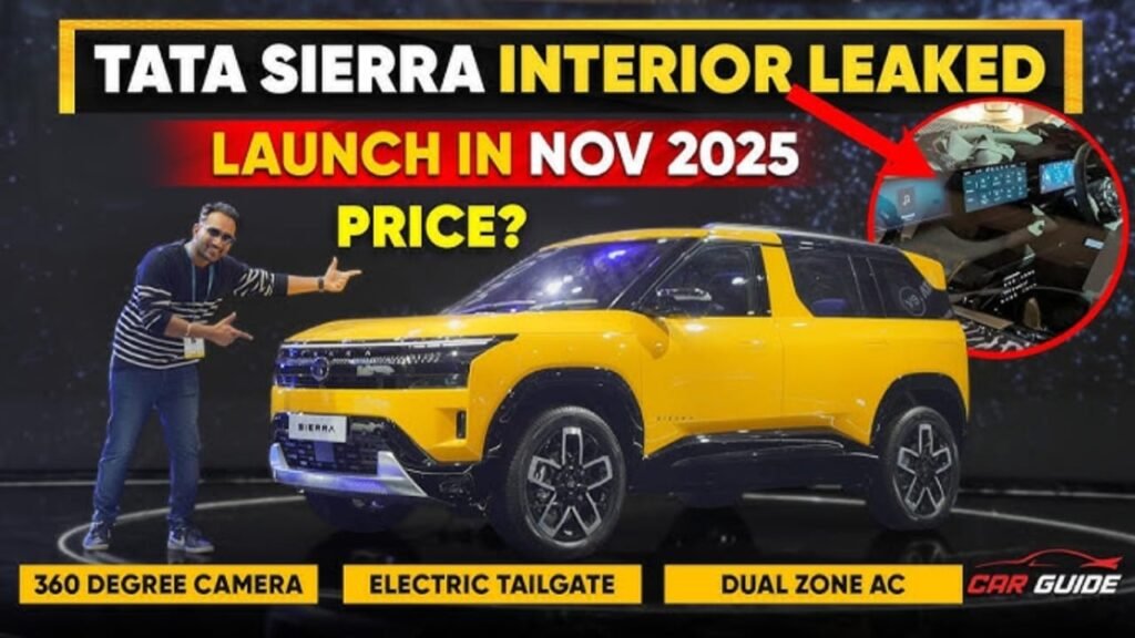 Tata Sierra Car 2025 – Turbo Petrol Engine, 170HP Power & Premium SUV Design Starting at Just ₹4.99 Lakh!